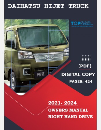 daihatsu hijet truck 2021 2022 2023& 2024 owners manual